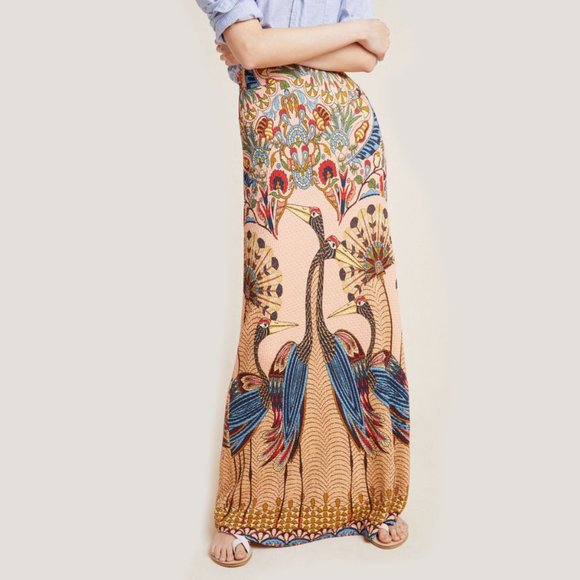 Anthropologie Skirts Farm Rio Lightweight Knit Maxi Skirt Poshmark